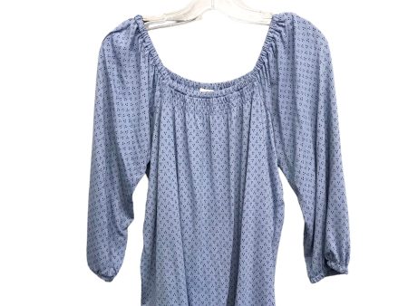 BLUE TOP LS by ANA Size:S Fashion