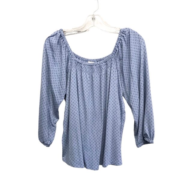 BLUE TOP LS by ANA Size:S Fashion