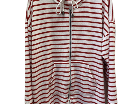 Sweatshirt Hoodie By Maurices In Red & White, Size: 1x Discount