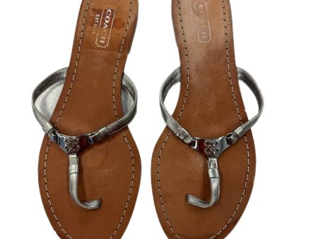 Sandals Designer By Coach In Brown, Size: 6.5 Fashion