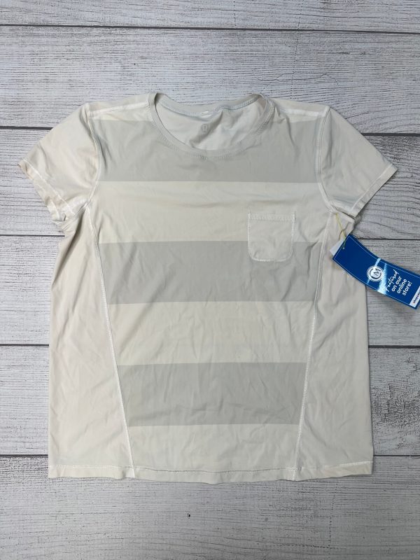 Athletic Top Short Sleeve By Lululemon In Cream, Size: M Online