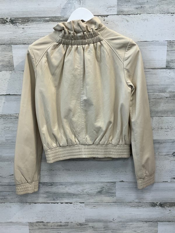 Jacket Moto By Hinge In Cream, Size: S Online Hot Sale