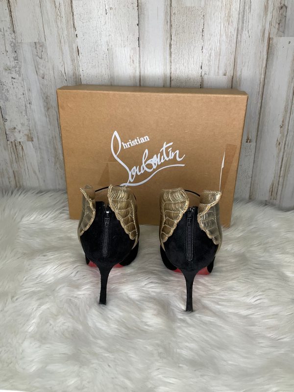 Black Boots Ankle Heels Christian Louboutin, Size 7 For Cheap