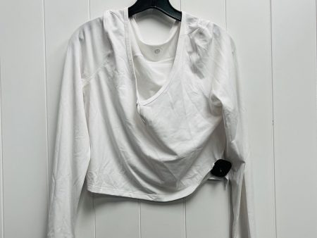 Athletic Top Long Sleeve Collar By Lululemon In White, Size: 8 Supply