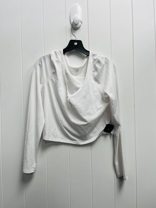 Athletic Top Long Sleeve Collar By Lululemon In White, Size: 8 Supply