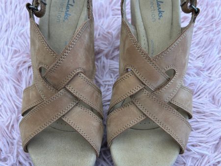 Shoes Heels Wedge By Clarks In Tan, Size: 8 Online