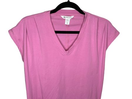 Athletic Top Short Sleeve By Athleta In Pink, Size: Xs For Discount