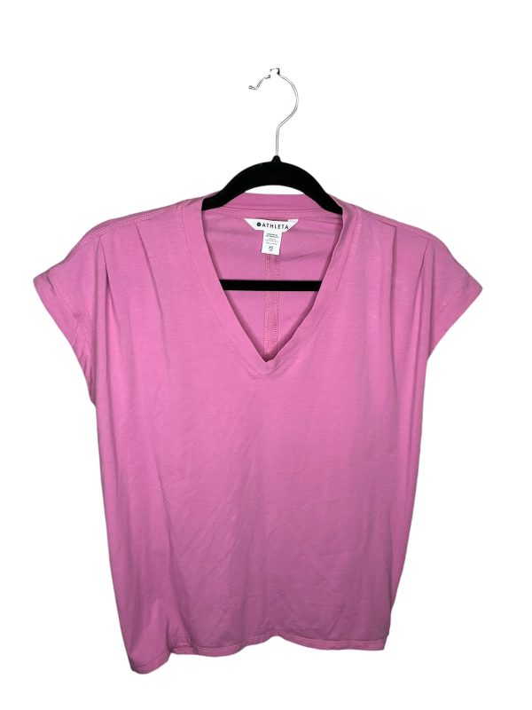 Athletic Top Short Sleeve By Athleta In Pink, Size: Xs For Discount