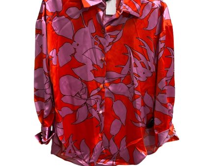 Blouse Long Sleeve By House Of Harlow In Orange & Pink, Size: Xs For Cheap