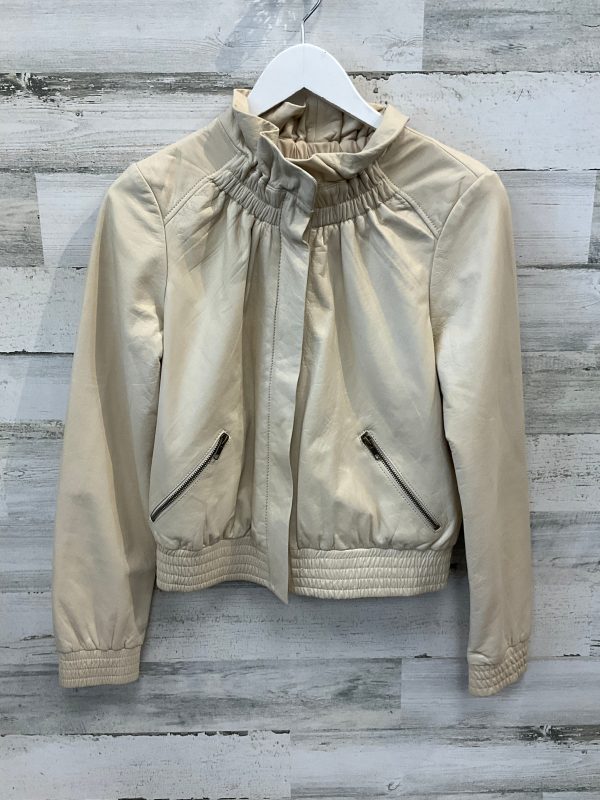 Jacket Moto By Hinge In Cream, Size: S Online Hot Sale