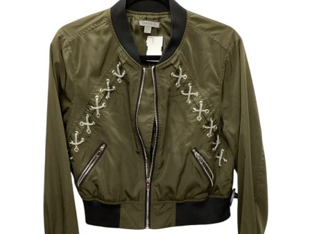 Jacket Windbreaker By Clothes Mentor In Green, Size: L Fashion