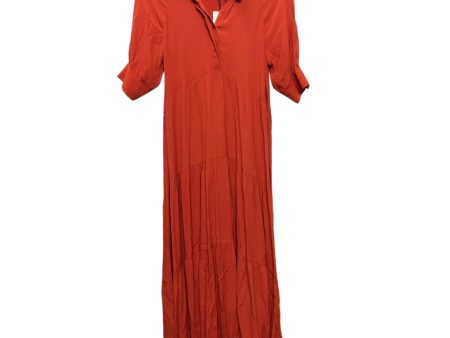 Dress Casual Midi By A Loves A In Orange, Size: Xs Online now