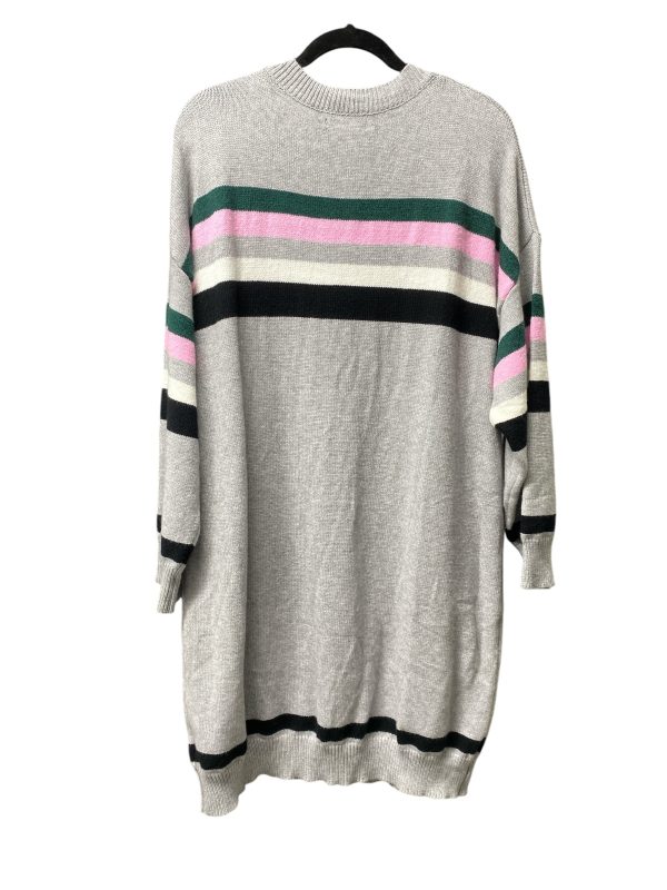 Dress Sweater By Clothes Mentor In Green & Pink, Size: 2x Fashion