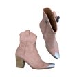 Boots Ankle Heels By BEAST FASHION In Pink & Tan, Size: 8.5 Fashion