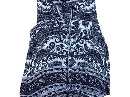 Top Sleeveless Designer By Lucky Brand In Black & White, Size: M Online Hot Sale