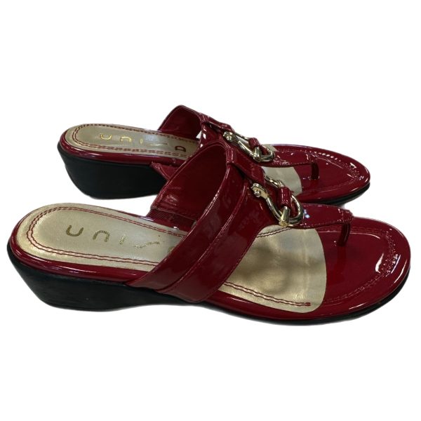 Shoes Heels Wedge By Unisa In Red, Size: 6.5 Sale