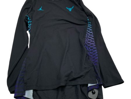 Athletic Top Long Sleeve Crewneck By Nike Apparel In Black & Blue, Size: S For Sale