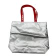 SILVER TOTE by CLINIQUE Size:MEDIUM Hot on Sale