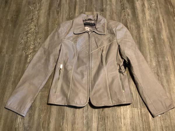 Jacket Leather By Pamela Mccoy In Grey, Size: S Online