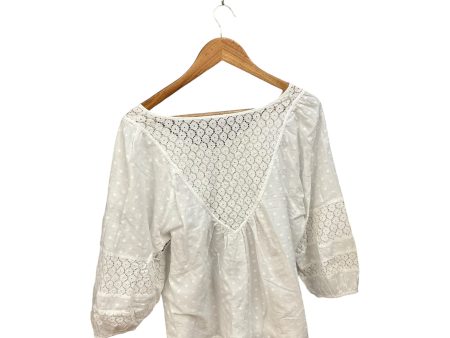 Blouse 3 4 Sleeve By Torrid In White, Size: 1x For Sale