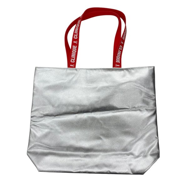 SILVER TOTE by CLINIQUE Size:MEDIUM Hot on Sale