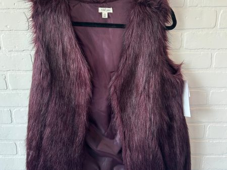 Vest Faux Fur & Sherpa By Tribal In Purple, Size: M Discount