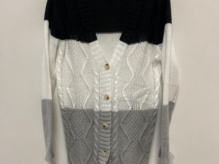 Cardigan By Clothes Mentor In Black & Grey, Size: M Online Sale