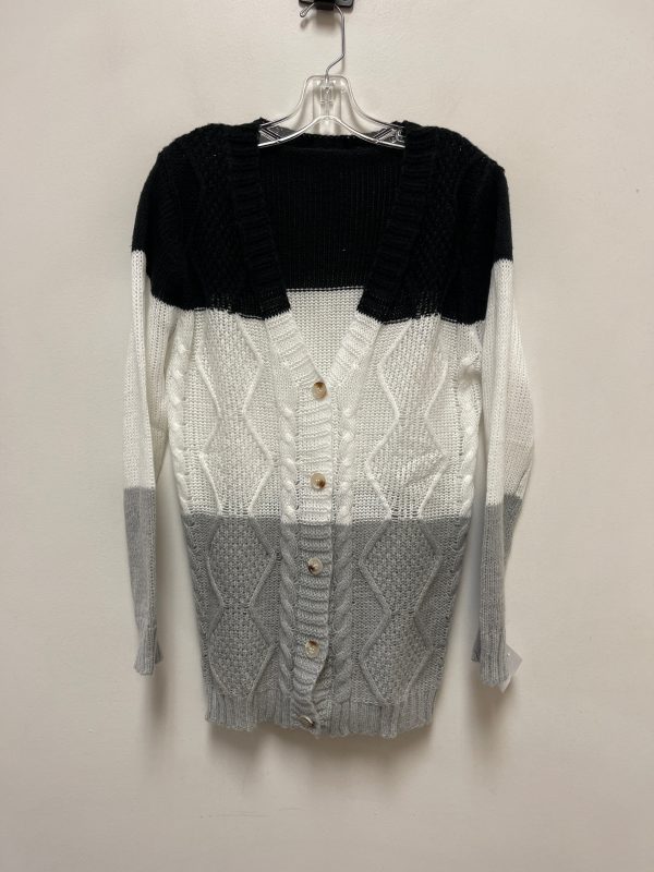 Cardigan By Clothes Mentor In Black & Grey, Size: M Online Sale