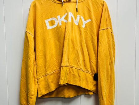 Sweatshirt Hoodie By Dkny In Yellow, Size: M Online now