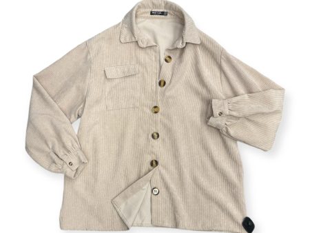 Jacket Shirt By Nasty Gal In Cream, Size: 6 on Sale