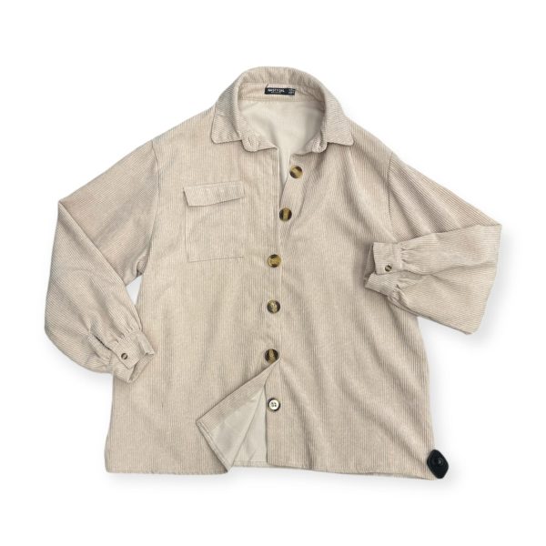 Jacket Shirt By Nasty Gal In Cream, Size: 6 on Sale