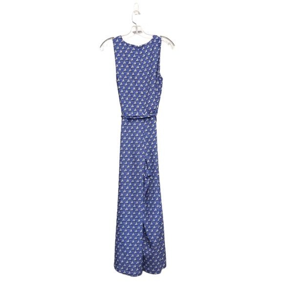 BLUE DRESS CASUAL MIDI by EVA FRANCO Size:S Fashion