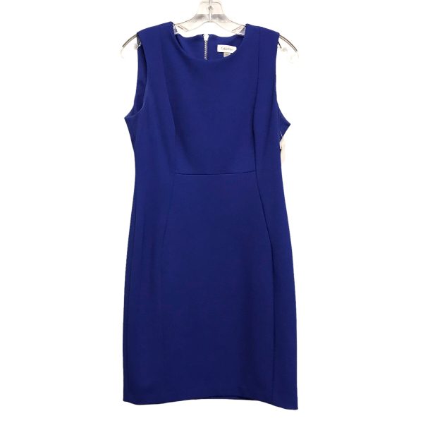 BLUE DRESS CASUAL MIDI by CALVIN KLEIN Size:L Sale