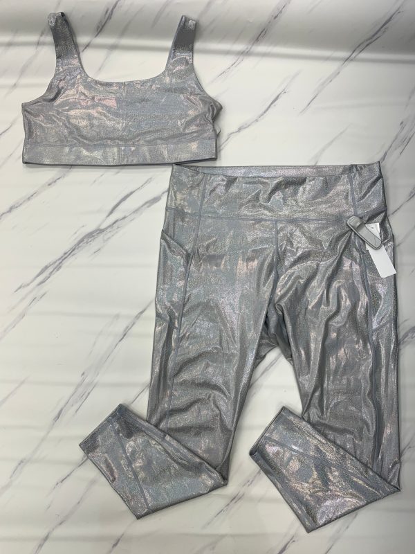 Athletic Pants 2pc By Fabletics In Silver, Size: 4x Hot on Sale